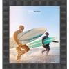 Poster Palooza 14x20 Frame Black Brown Chestnut Mosaic Solid Wood Picture Frame | 1.125 Inch Moulding Width | Complete with UV Acrylic Plexiglass, Foam Board Backing & Hanging Hardware view 4