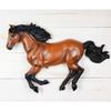 1 Pcs Western Running Brown Chestnut Horse Wall Decor Sculpture 15.5" Wide view 1