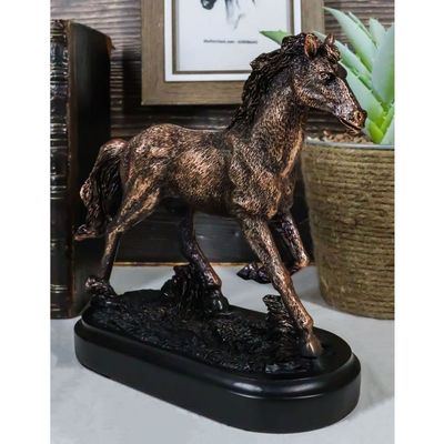 1 Pcs Rustic Western Country Sauntering Horse Rough Hand Textured Figurine With Base