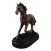 1 Pcs Rustic Western Country Sauntering Horse Rough Hand Textured Figurine With Base view 2