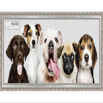 10x32 Traditional Silver Complete Wood Panoramic Frame with UV Acrylic Plexiglass, Foam Board Backing & Hardware Included