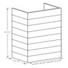 37-1/2" High Trimmable Rustic Shiplap Chimney Extension for 30" Wide Castlewood Rustic Shiplap Hoods (White) view 1