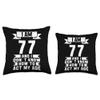 77th Birthday 77 Years Old Vintage Men Women Retro 77 yr Old Throw Pillow view 3
