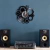 12 Inch Vinyl Record Wall Clock, Steampunk Wall Decor, Wall Clock, Victorian Industrial Steampunk Vinyl Record Wall Clock, Gears and Cogs, Decorative Clock view 3