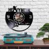 12 Inch Vinyl Wall Clock Heavy Metal Rock N Roll Music Vinyl Clock Guitar Wall Clock Musical Instrument 3D Wall Clock Handmade Pub Wall Decor view 3
