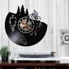 Vinyl Record Wall Clocks 12 Inch Bicycle Modern Record Silent Quartz Wall Clock Home Decor Skating Hanging Clock Biker Cyclist Skater Sports Lover Gift view 2