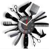 12 Inch Vinyl Wall Clock Hairdressing Tools Wall Clock Hair Salon Hair Salon Decoration Contemporary Wall Clock Gift for Hairdressers view 1