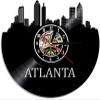 Vinyl Record Wall Clocks 30cm Atlanta Cityscape Art Decorative 3D Wall Clock Modern Design Atlanta Skyline Vinyl Record Clocks Handmade Travel Gift view 1