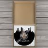 Vinyl Record Wall Clocks 30cm Atlanta Cityscape Art Decorative 3D Wall Clock Modern Design Atlanta Skyline Vinyl Record Clocks Handmade Travel Gift view 3