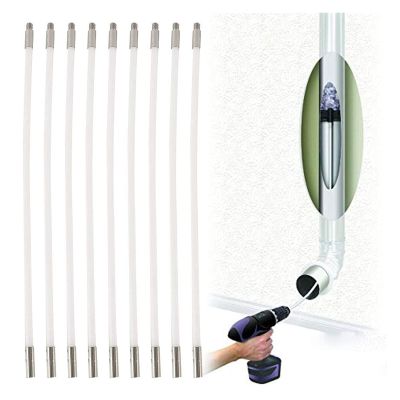 chimney sweep kit Chimney Sweep Brushes Kit, Dryer Vent Cleaning Drain Rod Set, Electrical Drill Drive Nylon Sweeping Brush, Flexible Rods, Clean Tool Suitable for Chimneys Flue Fireplace Stove ( Colo