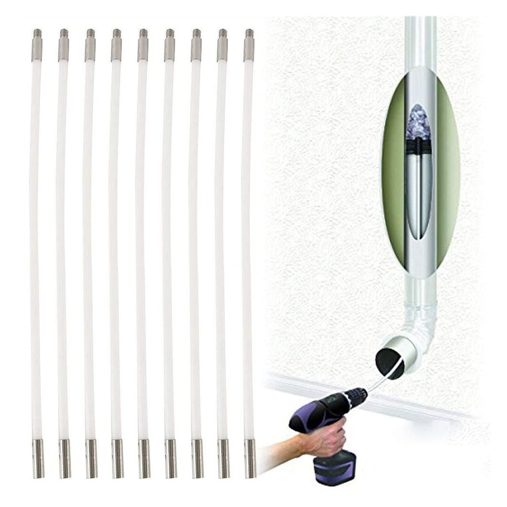 chimney sweep kit Chimney Sweep Brushes Kit, Dryer Vent Cleaning Drain Rod Set, Electrical Drill Drive Nylon Sweeping Brush, Flexible Rods, Clean Tool Suitable for Chimneys Flue Fireplace Stove ( Colo