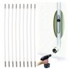 chimney sweep kit Chimney Sweep Brushes Kit, Dryer Vent Cleaning Drain Rod Set, Electrical Drill Drive Nylon Sweeping Brush, Flexible Rods, Clean Tool Suitable for Chimneys Flue Fireplace Stove ( Colo view 1
