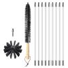 chimney sweep kit 16 Inch Flexible Rods Chimney Cleaning Brush Kit With Brush Head Pipe Cleaning Brush Nylon Chimney Brush Wind Pipe Machine Brush Boiler Brush Cleaning Tool ( Color : 9 Rods , Size : view 1