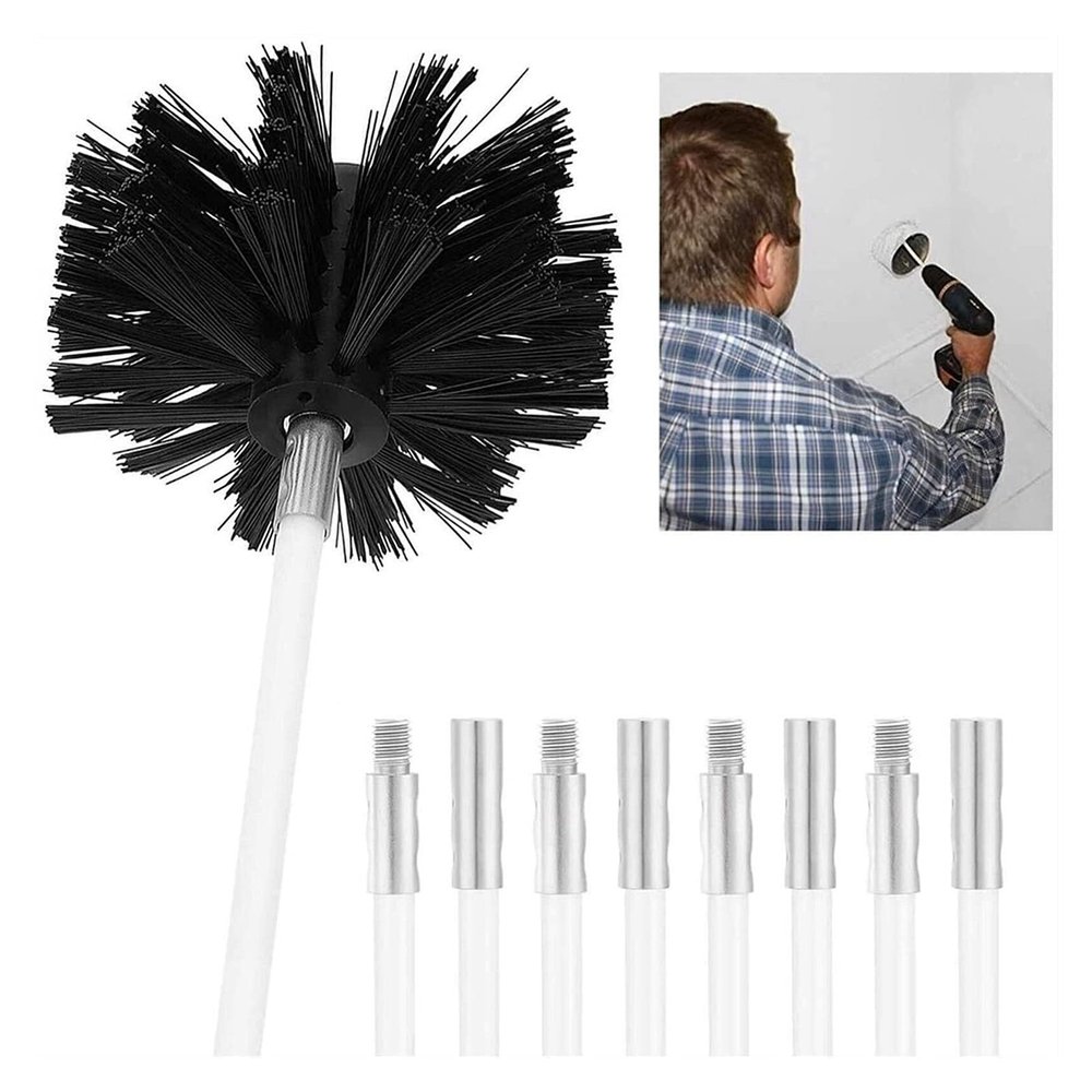 chimney sweep kit Dryer Duct Cleaning Kit, Chimney Boiler Nylon Brush Bendable Pipe Cleaner Brush To Clean The Tubular Inner Wall Of The Chimney, Oil-Smoke Machine, Dryer Pipe, Boiler, Stove ( Color :