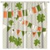 Happy St.Patrick's Day Curtains,Green Shamrock Leaf Irish Good Lucky,Blackout Rod Pocket Window Drapes 2 Panel Set for Living Room Bedroom Kitchen Bathroom Decor W63xL63in view 1