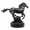1 Pcs Bronze Electroplated Wild West Galloping Horse Statue 10.5" L Equestrian Steed view 2
