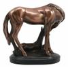 1 Pcs Farm Country Horse Family Mare And Foal Bronze Electroplated Resin Figurine view 3