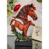 1 Pcs Of 15" H Wild And Free Stallion Horse Bust Statue On Museum Pedestal Base view 1