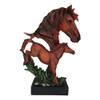 1 Pcs Of 15" H Wild And Free Stallion Horse Bust Statue On Museum Pedestal Base view 4