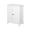 NewCosmos Bathroom Floor Storage Cabinet with Double Door Adjustable Shelf, White view 1