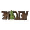 1 Pcs 18"L Green Frog Welcome Word Art Sign Wall Plaque Or Desktop Figurine view 3