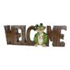 1 Pcs 18"L Green Frog Welcome Word Art Sign Wall Plaque Or Desktop Figurine view 4