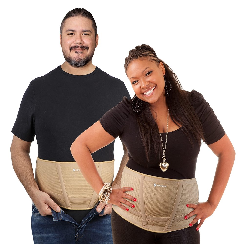 Movibrace Abdominal Belt for Hanging Belly, Weak Abdominal and Lower Back Muscles (X-Large)