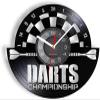 12" Vinyl Wall Clock Dart Game Pub Vinyl Record Wall Clock Man Cave Game Room Decorative Retro Wall Clock Dart Board Bar Nightclub view 1