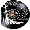 12 inch Vinyl Wall Clock Anniversary 5 Years Handmade Wall Art Decor Clock Vinyl Record 3D Wall Clock Art Wall Clock Wedding Gift view 1