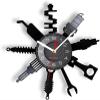 12 Inch Wall Clock Silent Non Ticking Auto Repair Shop Wall Sign Decorative Modern Wall Clock Auto Mechanic Service Shop Vinyl Record Clock Garage Home Improvement Gift view 1