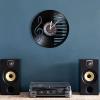 12 Inch Wall Clock Silent Non Ticking Music Notes Piano Keyboard Vinyl Record Wall Clock Modern Design Clock Treble Clef Symbol Decor Retro Music Album Clock view 3