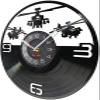 12 Inch Wall Clock Round Helicopter Wall Clock Man Cave Airplane Room Decor Helicopter Aviation Carved Album Vinyl Record Clock Silent Wall Clock Pilot Gift view 2