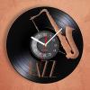 12 Inch Wall Clock Round Jazz Musical Instrument Vinyl Record Wall Clock Music Art Saxophone Carved Album Vinyl Record Clock Music Room Decor view 3