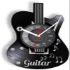 12 Inch Wall Clock Vinyl Decorative Wall Clock Guitar Music Notes Vinyl Record Wall Clock for Rock Band Music Studio Album Art Guitarist Home Decor Wall Clock view 1