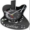12 Inch Wall Clock Vinyl Decorative Wall Clock Guitar Music Notes Vinyl Record Wall Clock for Rock Band Music Studio Album Art Guitarist Home Decor Wall Clock view 2