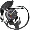 12 Inch Vinyl Wall Clock Fishbowl Wall Clock Real Vinyl Record Cat Catching Fish Vivid Vinyl LP Record Wall Clock Laser Cut Crafts Art Decor view 2