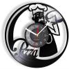 12 Inch Round Wall Clock Pizza Maker Italian Chef Silent Move Wall Chef Kitchen Restaurant Decor Pizzeria Vinyl Record Wall Clock Pizzaman Chef Gift view 1