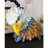 1 Pcs Colorful Bald Eagle Bust Figurine 7" H USA Patriotic Wild Life Animal view 1