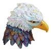 1 Pcs Colorful Bald Eagle Bust Figurine 7" H USA Patriotic Wild Life Animal view 2
