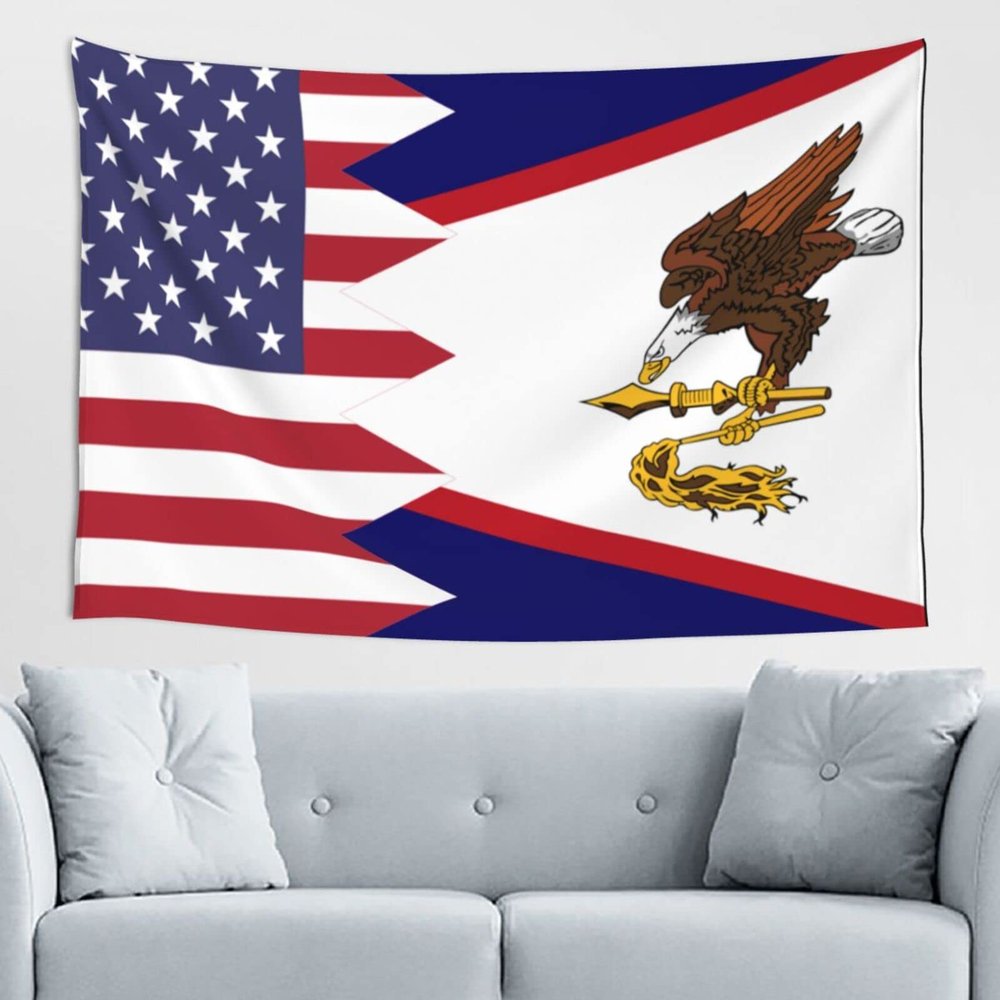 SwpWab America American Samoa Friendship Flag Home Decoration Tapestries Placed In The Living Room Bedroom Keep Full Load