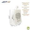 JET PAPER BAGS - 13.5x7.7x15.5 [10 Pcs] Large Non-Woven White Shopping Bags with Multilingual Thank You Print Prime for Takeout, Grocery, Retail, Weddings - Recyclable (White 10 Pcs Count) view 3