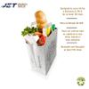 JET PAPER BAGS - 13.5x7.7x15.5 [10 Pcs] Large Non-Woven White Shopping Bags with Multilingual Thank You Print Prime for Takeout, Grocery, Retail, Weddings - Recyclable (White 10 Pcs Count) view 4