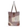 Myra Bag Western Canvas Tote Bag for Women - Cotton Leather Bag Undulate view 4