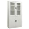 GOLINPEILO Metal Storage Cabinet with 4 Doors, 4 Handles and 3 Adjustable Shelves, Gray Steel Office Cabinet Metal Cabinet for Home,Office Garage,Warehouse 35.4"x15.7"x70.9"(Style E) view 1