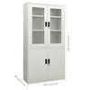 GOLINPEILO Metal Storage Cabinet with 4 Doors, 4 Handles and 3 Adjustable Shelves, Gray Steel Office Cabinet Metal Cabinet for Home,Office Garage,Warehouse 35.4"x15.7"x70.9"(Style E) view 2