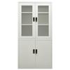 GOLINPEILO Metal Storage Cabinet with 4 Doors, 4 Handles and 3 Adjustable Shelves, Gray Steel Office Cabinet Metal Cabinet for Home,Office Garage,Warehouse 35.4"x15.7"x70.9"(Style E) view 3