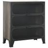GOLINPEILO Storage Cabinet Gray 28.3"x14.2"x32.3" Metal and MDF, Weight-47.07 LBS view 2