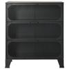 GOLINPEILO Storage Cabinet Gray 28.3"x14.2"x32.3" Metal and MDF, Weight-47.07 LBS view 3