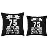 75th Birthday 75 Years Old Vintage Men Women Retro 75 yr Old Throw Pillow view 3