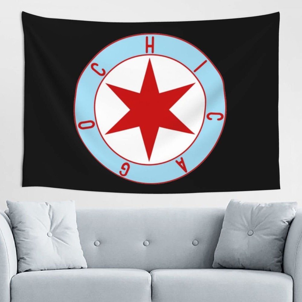 SwpWab Chicago Red Stars Home Decoration Tapestries Placed In The Living Room Bedroom Keep Full Load